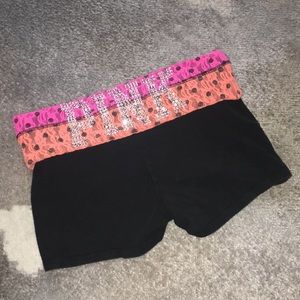 Pink yoga shorts